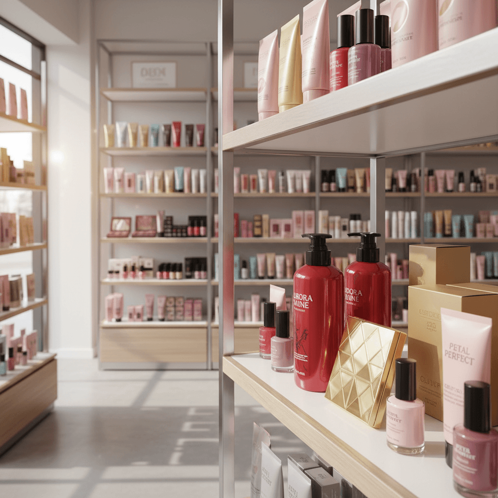 Jac Beauty Store interior with beauty products on display